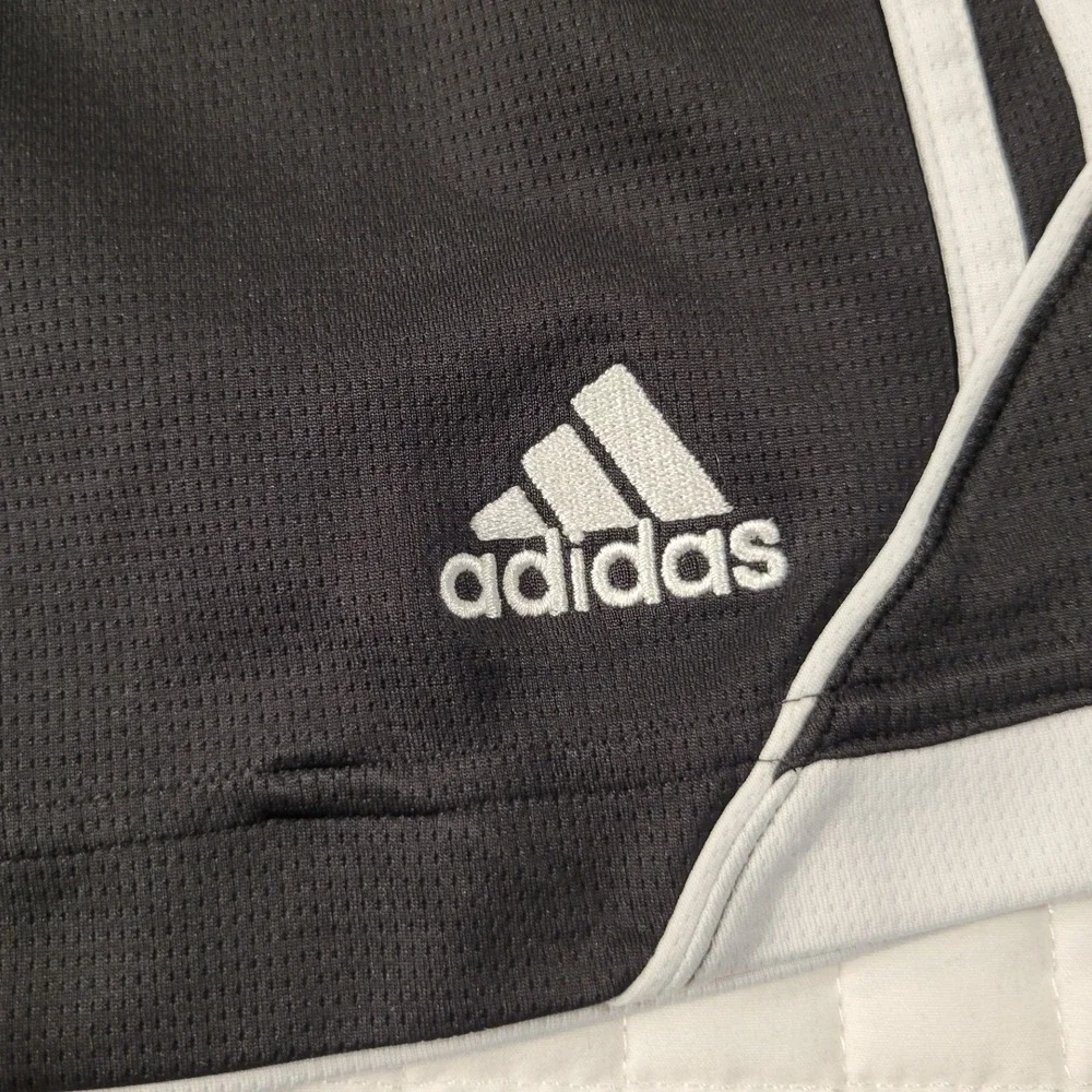 adidas Dynamic Speed Black Basketball Shorts Boys L White Logo Accent Sporty Fun